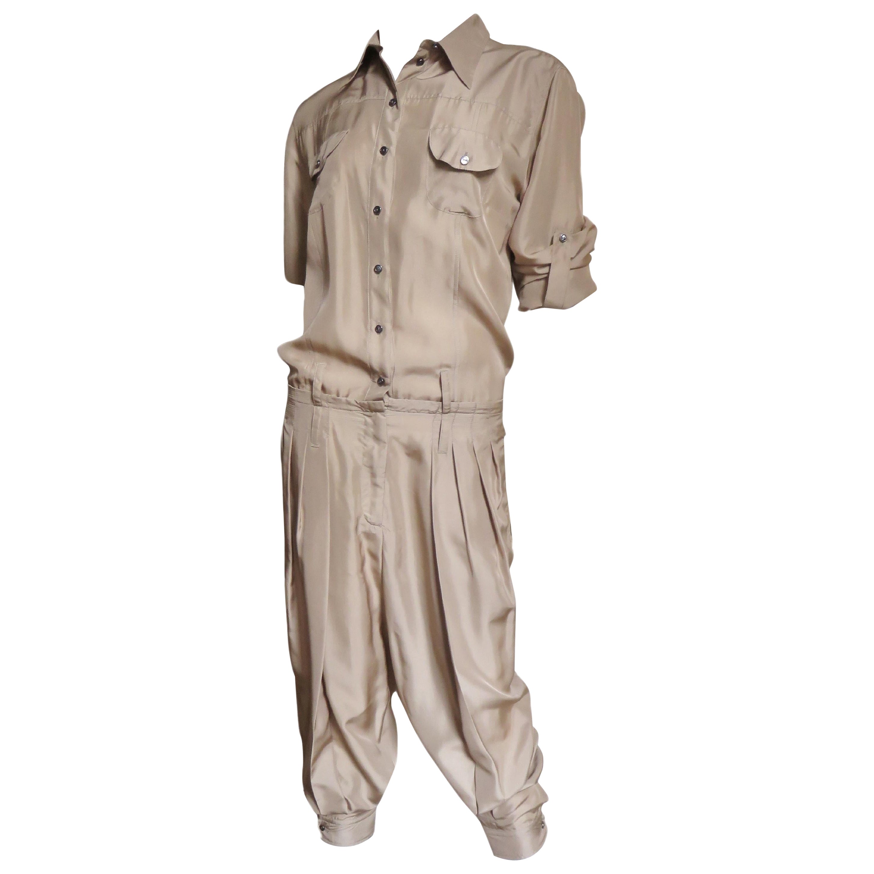 Dolce & Gabbana New Silk Jumpsuit For Sale