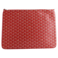 Goyard Senat - Pochette à fermeture éclair en toile enduite GM