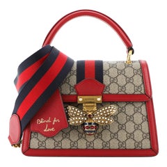  Gucci Queen Margaret Top Handle Bag GG Coated Canvas Small