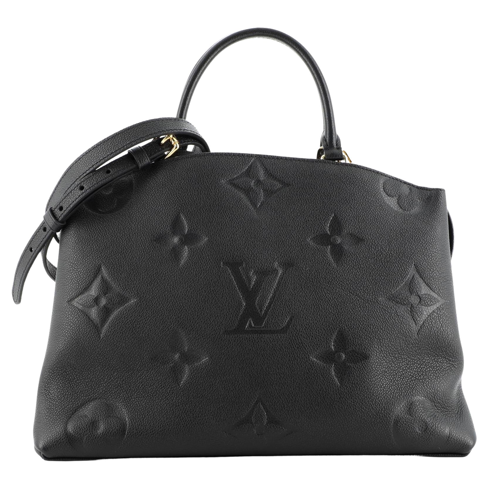 Louis Vuitton Black Monogram Eclipse Coated Canvas Grand Sac Silver Hardware, 2021 (Like New), Handbag
