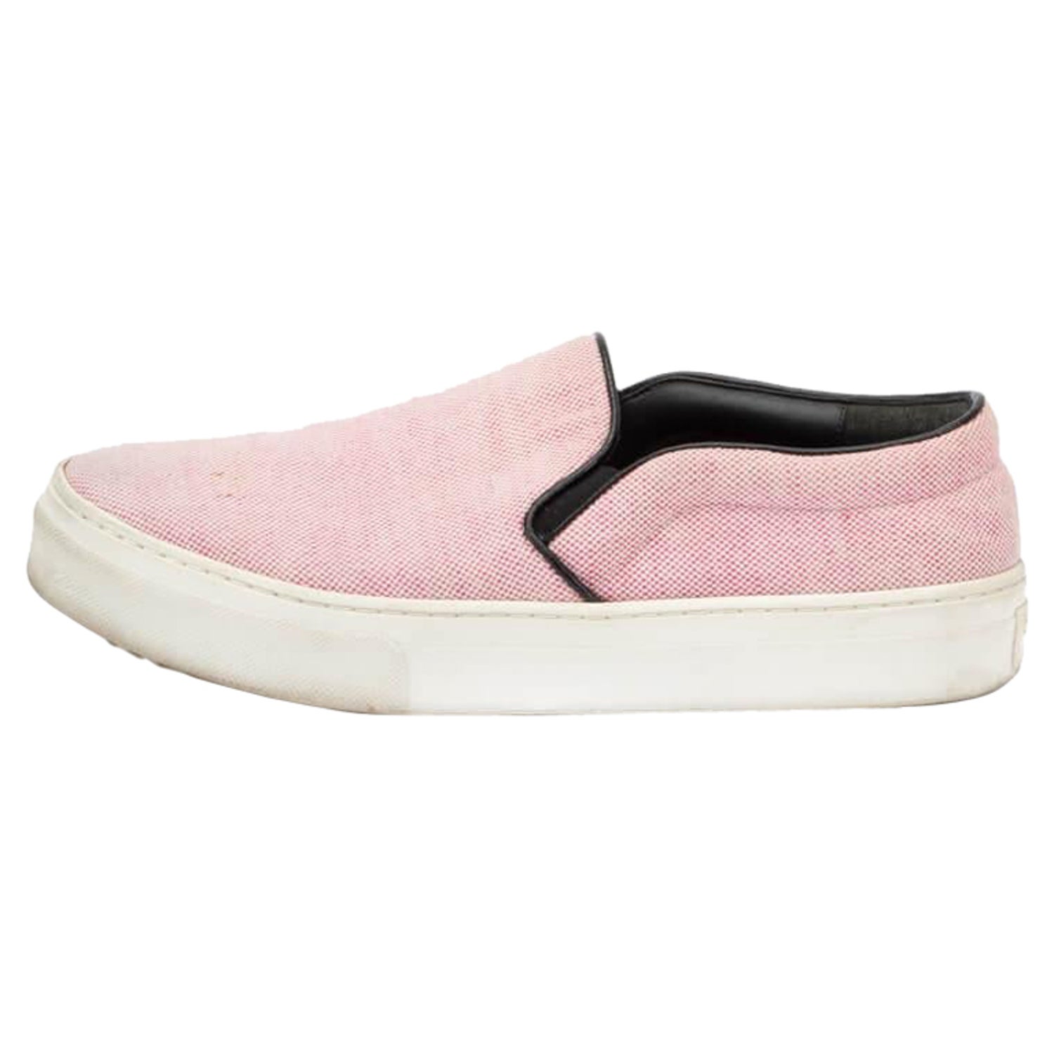 Pre-Loved Céline Women''s Slip On Trainers Pink Canvas For Sale at 1stDibs