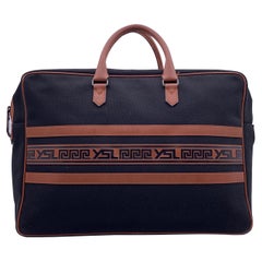 Yves Saint Laurent Vintage Große Reisetasche aus schwarzem Segeltuch