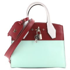 Louis Vuitton City Steamer Handbag Leather Mini