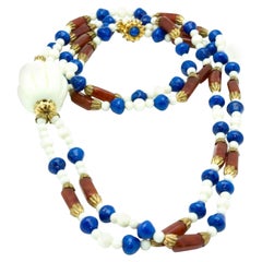 Delillo Vintage Glass Necklace, 70s