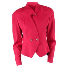 Vintage Thierry Mugler collectable intense “red-pink” hourglass jacket, circa 1980s
