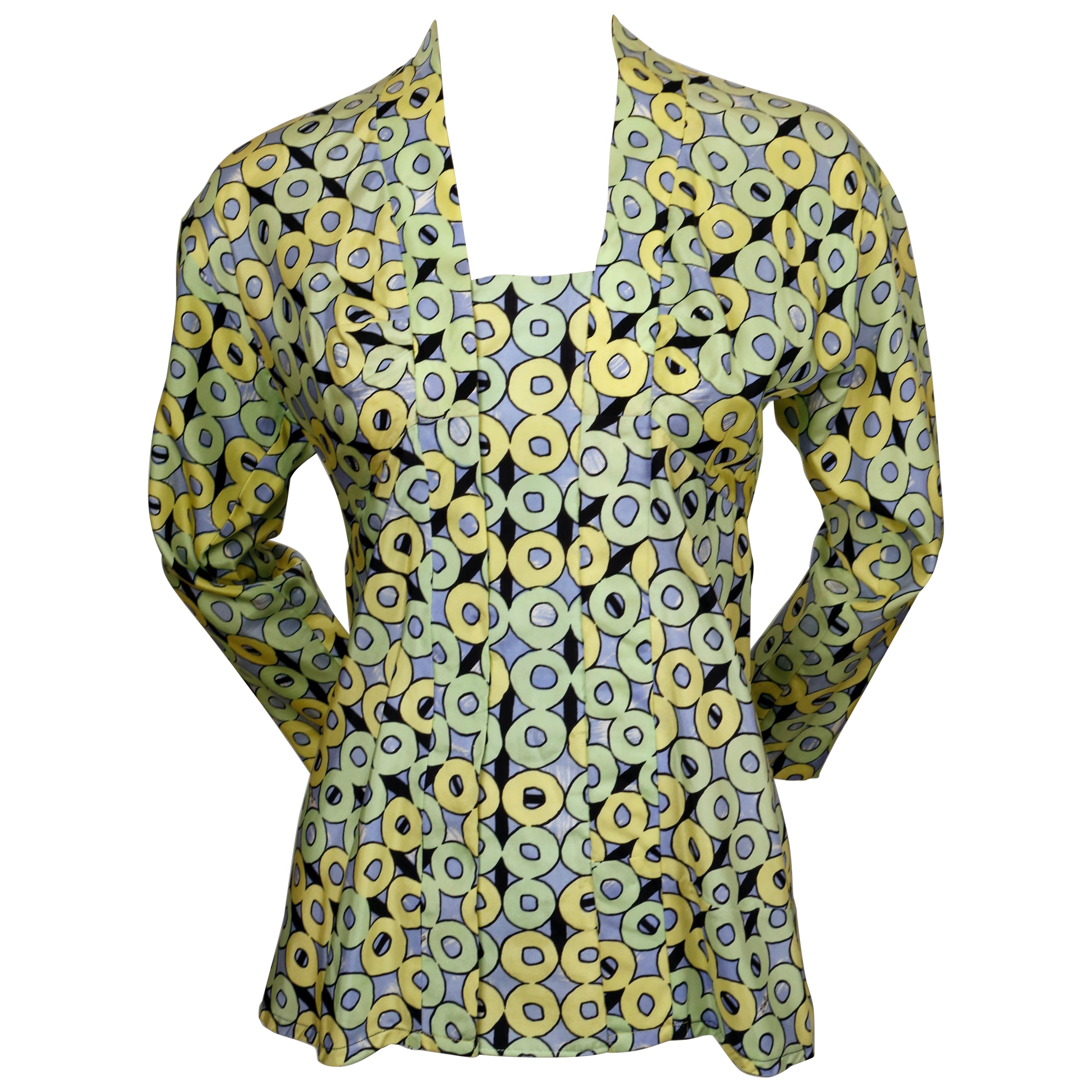 Vintage Mod PUCCI Print Shirt 1970's at 1stDibs