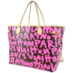 Louis Vuitton Pink Monogram Graffiti Neverfull GM