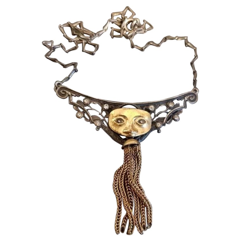 Dellarte-Halskette aus Commedia-Kristall im Jugendstil