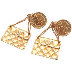Chanel Miniature Handbag Earrings Rue de Cambon 11