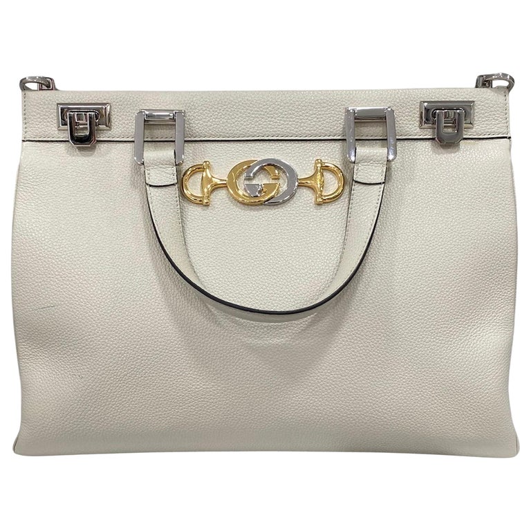 Gucci Zumi Ostrich Medium Top Handle Bag