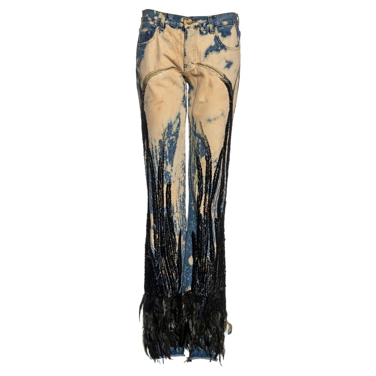 Roberto Cavalli Feather Jeans - Women's 38