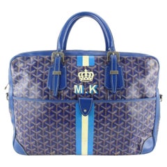 Goyard Cartella Ambassade MM Blu Chevron 16gy712s