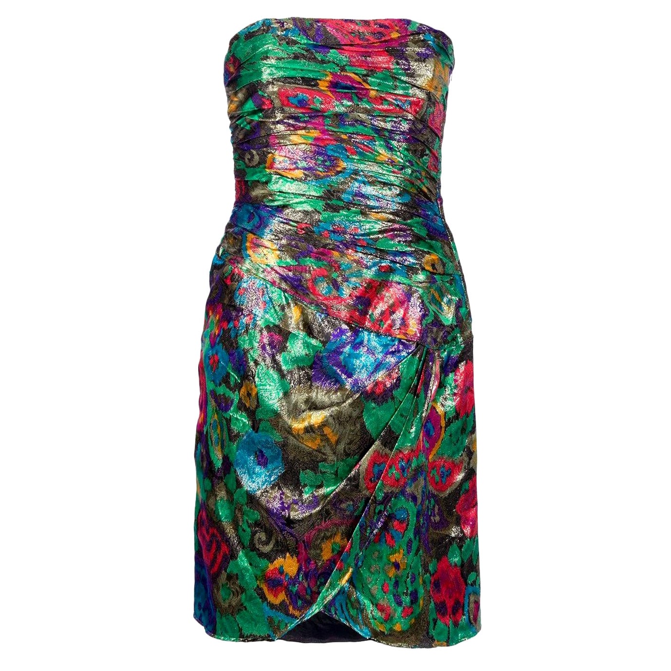 1980s Escada Dress Multicolor Sleeveless Dress