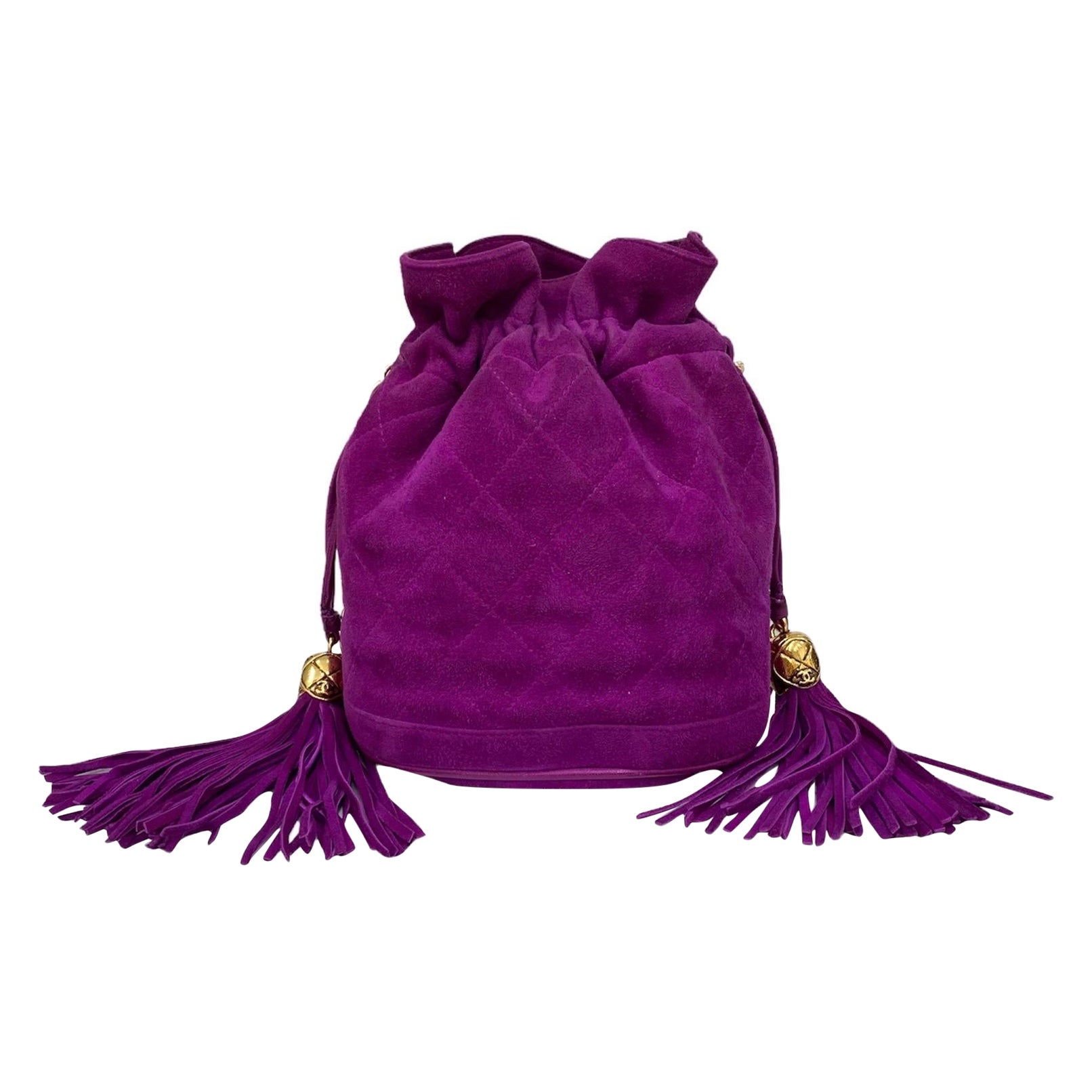 Chanel Purple Leather Wild Stitch Silver Tone Chain Small Shoulder Bag ...