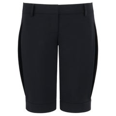 ALEXANDER McQUEEN S/S 1995 Schwarze Bermuda-Shorts aus Stretch mit tiefem Rückenausschnitt und Tasche
