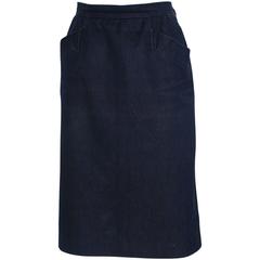 Yves Saint Laurent Rive Gauche Denim Skirt