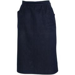 Yves Saint Laurent Rive Gauche Denim Skirt 12
