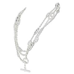 Hermes Silver Farondole Necklace 