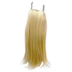 Comme Des Garcons Blonde Faux Wig Necklace FW2020