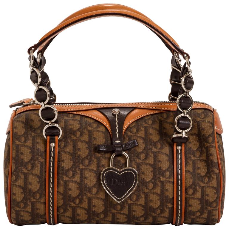 Dior Brown Monogram Barrel Bag For At 1stdibs Dior Brown Monogram Barrel Bag For