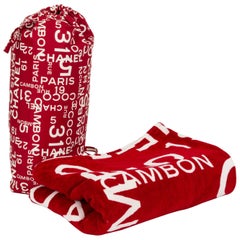 Chanel Red & White Beach Towel Set