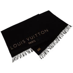 Schwarzer Kaschmirschal von Louis Vuitton