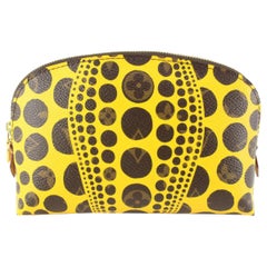 Louis Vuitton Yellow Monogram Kusama Pumpkin Dots Cosmetic Pouch 66lz718s