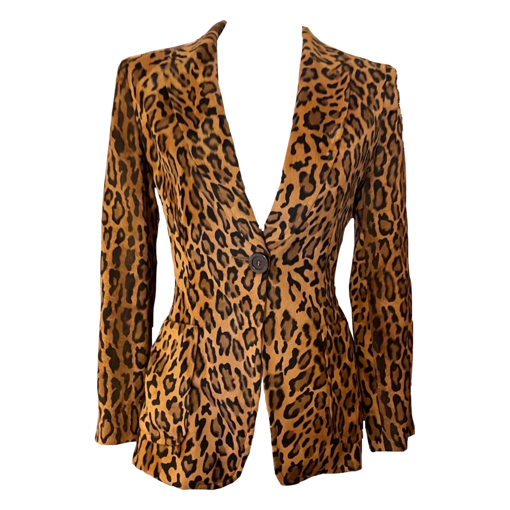 MOSCHINO faux fur leopard jacket