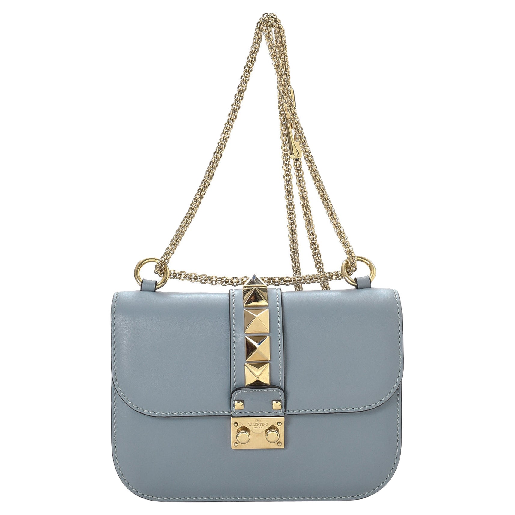 Valentino Rockstud Blue Crossbody Bag For Sale at 1stDibs