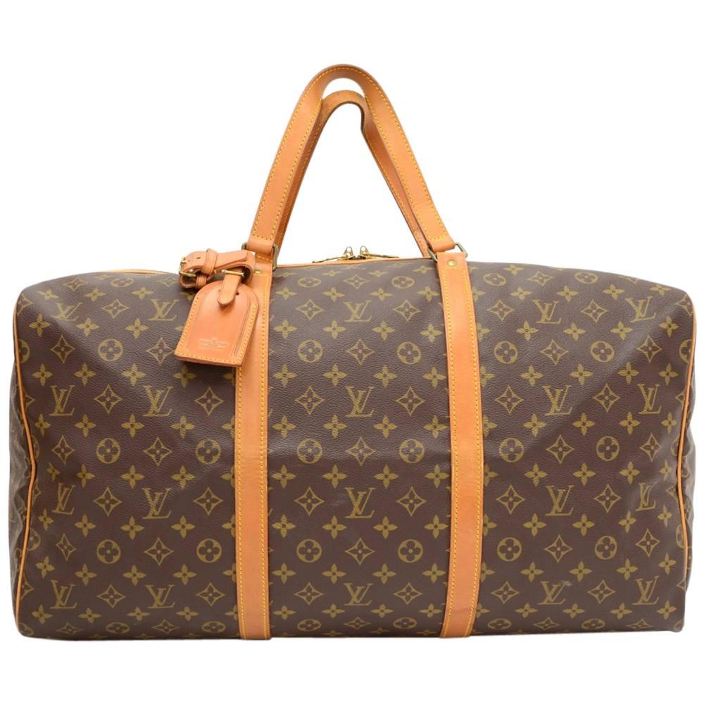 Vintage Louis Vuitton Sac Souple 55 Monogram Canvas Duffle Travel Bag