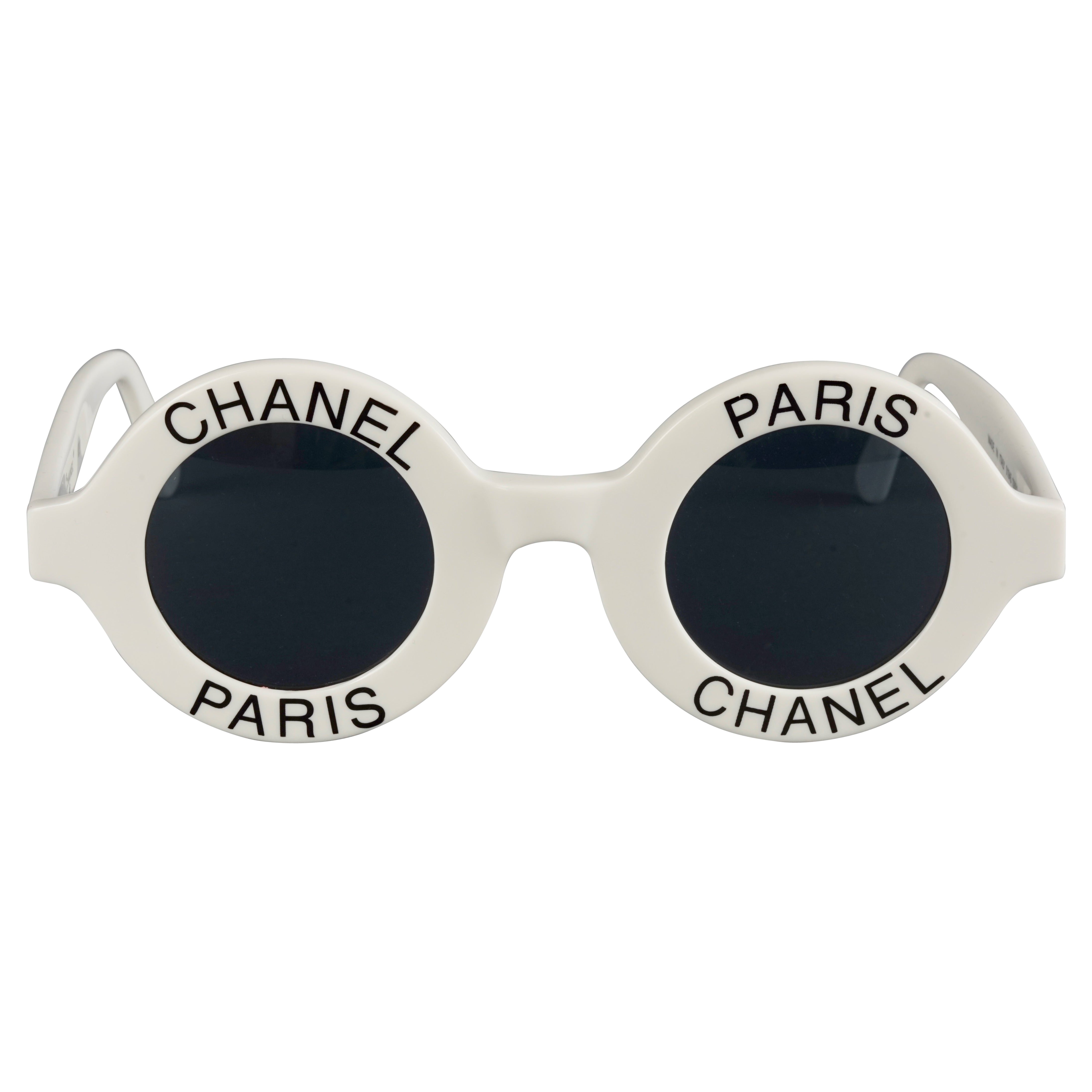 Vintage 1993 Iconic CHANEL PARIS Lens Round Black Sunglasses -  Israel