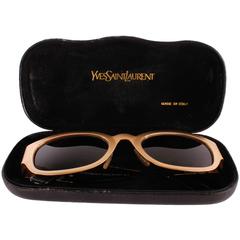 Vintage 1990s Yves Saint Laurent Sunglasses - gold