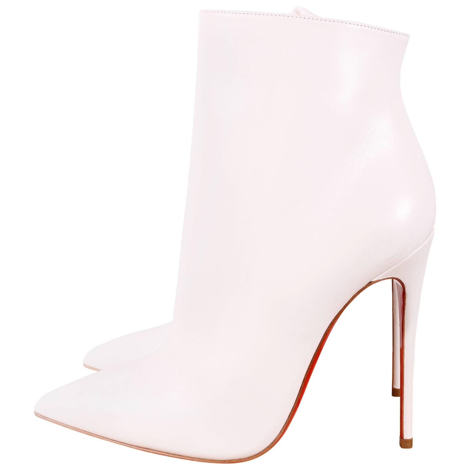 louboutin white cowboy boots