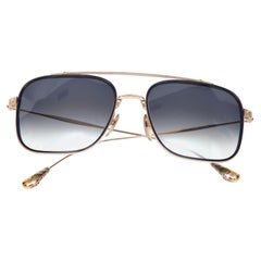 CHROME HEARTS Sunglasses Frame BONE PRONE III Blue Gradient Gold Arms Eyewear