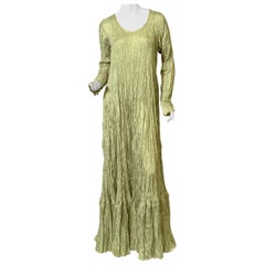 Fortuny Inspired Pale Aqua Silk Blend Dress or Caftan