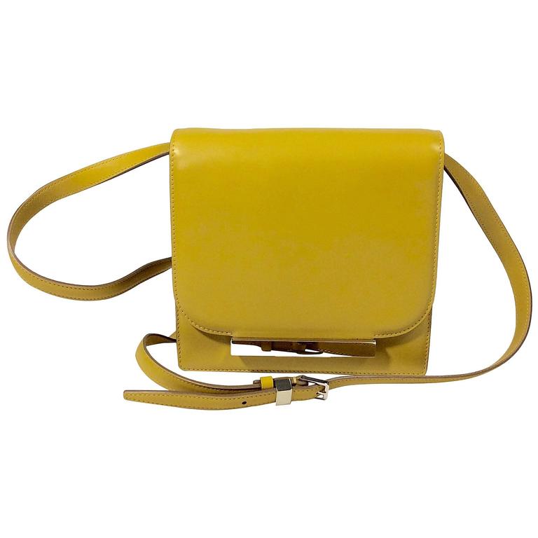 The Row Yellow Leather Crossbody Bag For Sale at 1stDibs