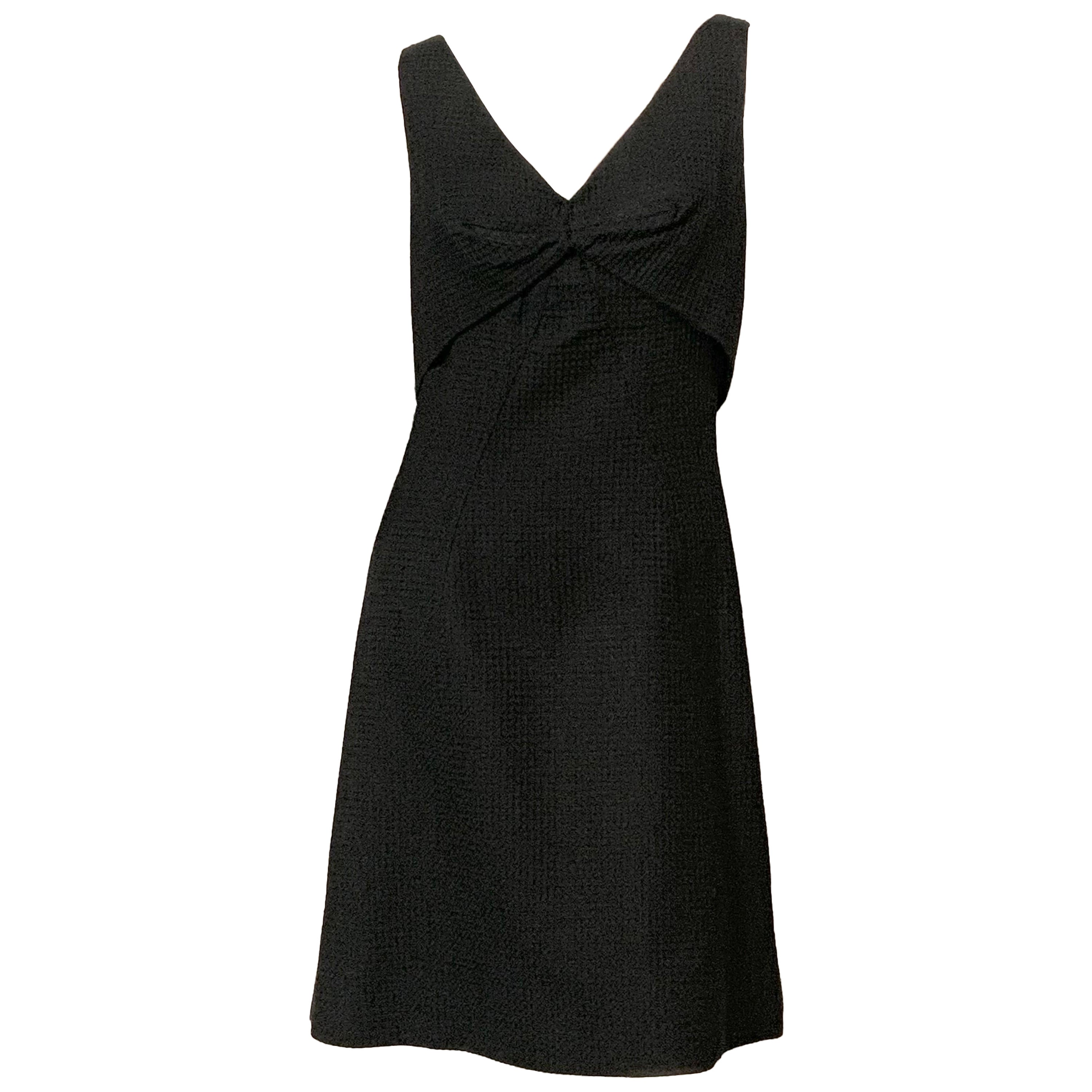 Estevez Black Cotton Pique Dress