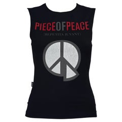 Vintage MOSCHINO "PIECE of PEACE" Repetita Juvant Slogan T Shirt