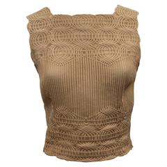 Valentino Ivory Lace Soutache Sleeveless Cropped Top - S - 1990's 6