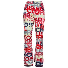Vintage CHANEL All Over Logo Printed Trouser Pants