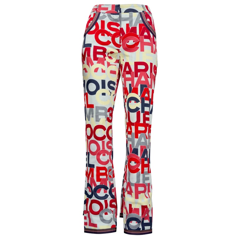 Vintage CHANEL All Over Printed Trouser at 1stDibs | chanel sweatpants, logo pants, chanel pajamas
