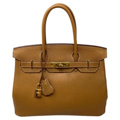 Hermes Gold Birkin 30 Bag 