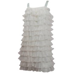 60s Tiered Ruffle Shift Dress