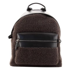 Salvatore Ferragamo Front Zip Backpack Shearling Medium