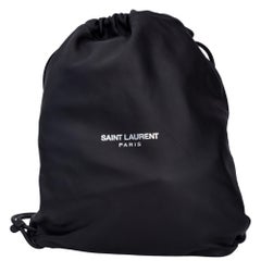 Saint Laurent Sac à dos Teddy en cuir noir (553919)