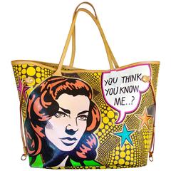 Kundenspezifische Louis Vuitton Neverfull MM Einkaufstasche von Boyarde Pop Art Seltenes Unikat