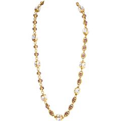 Chanel Purple Gripoix & Crystal Necklace 6