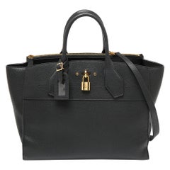 Louis Vuitton Black Leather City Steamer MM Bag