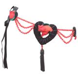 Moschino Heart & Rose Tassel Belt Necklace