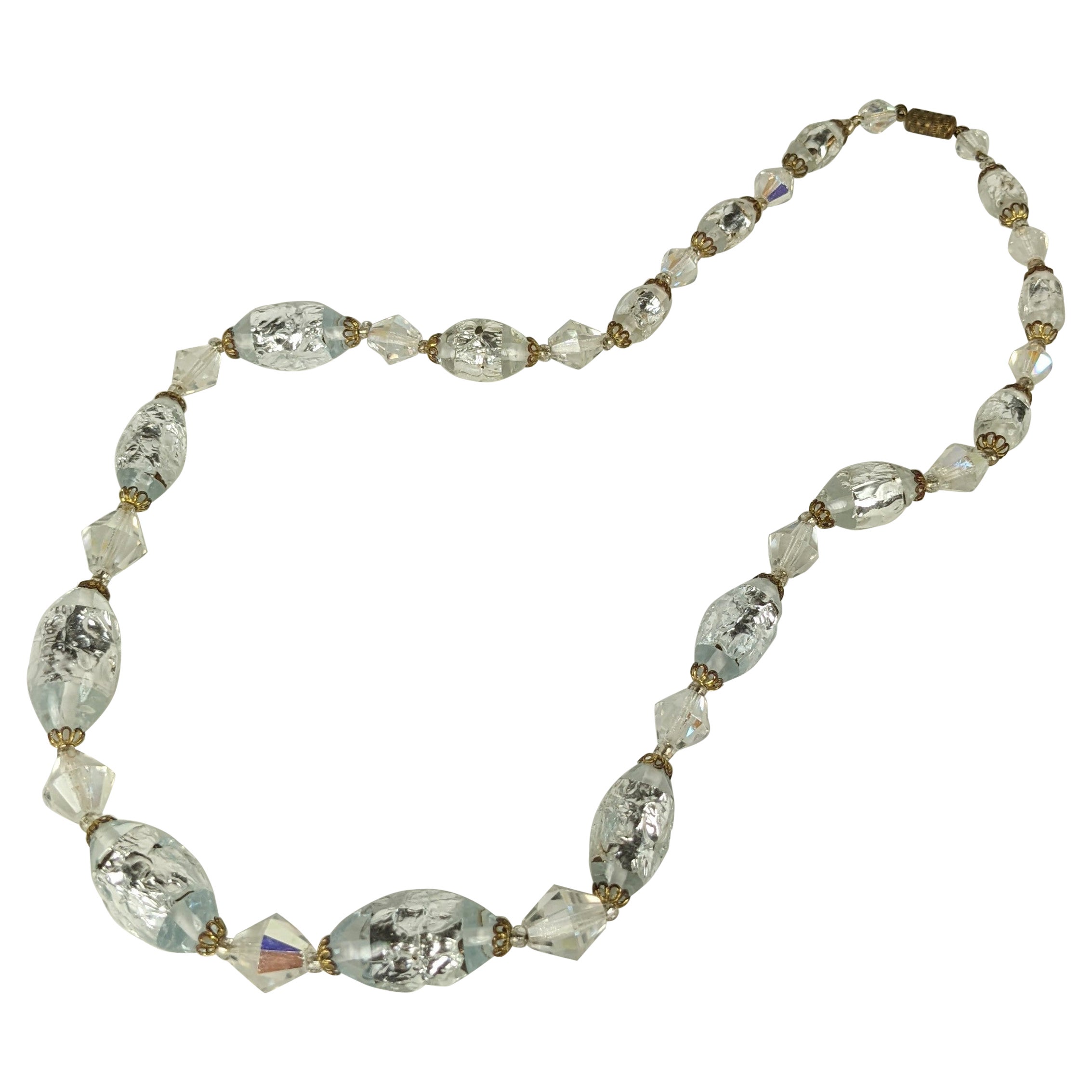 Venetian Murano Foiled Glass Beads  For Sale
